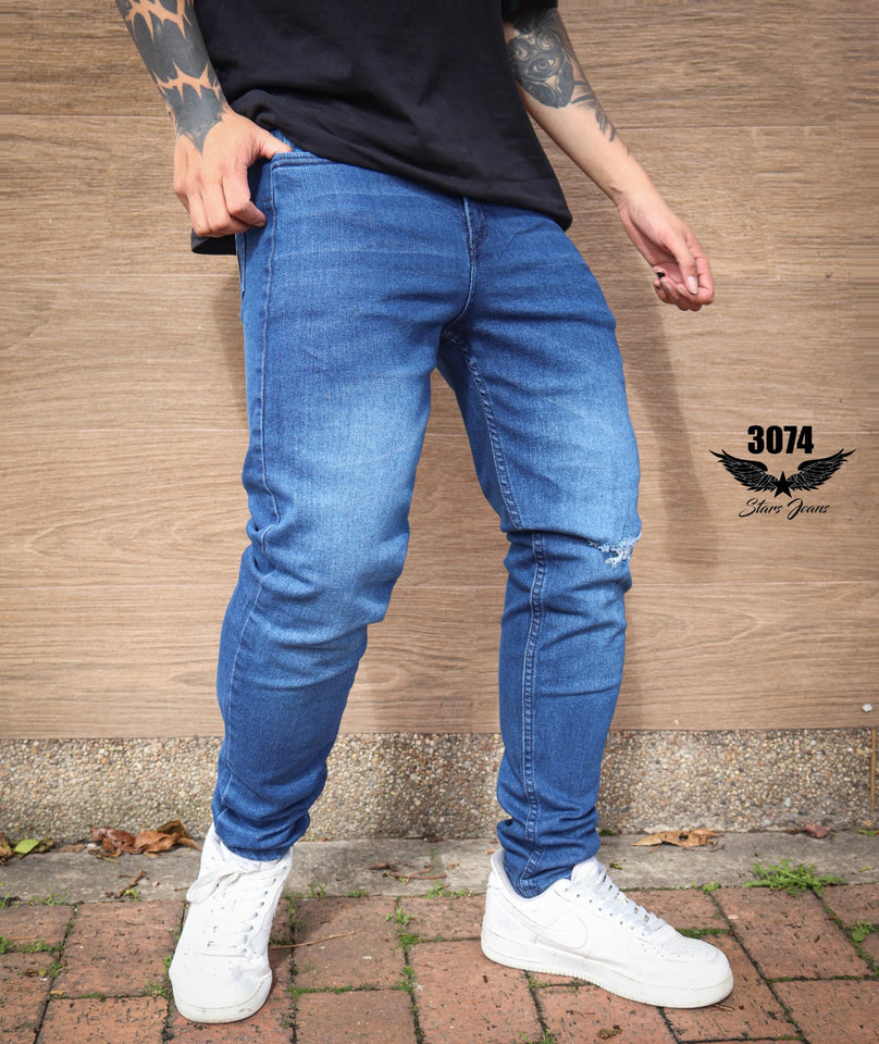 Medium Blue Slim Fit Jeans Ref. 3074