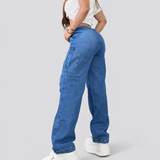 Wide-Leg Cargo Jeans  Launch Sale - Limited Time Only