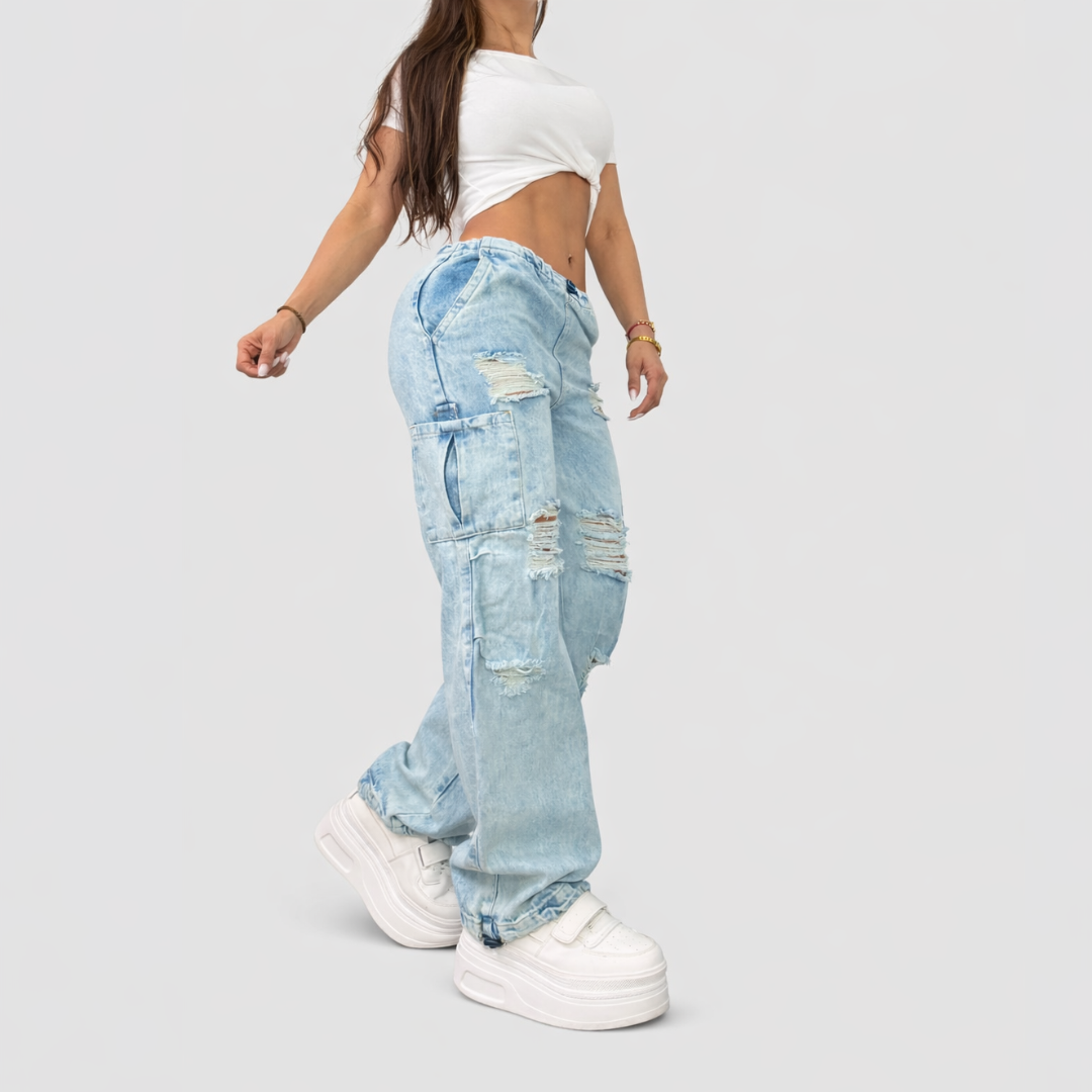 Wide-Leg Cargo Jeans ⚠️ Launch Sale - Limited Time Only ⚠️