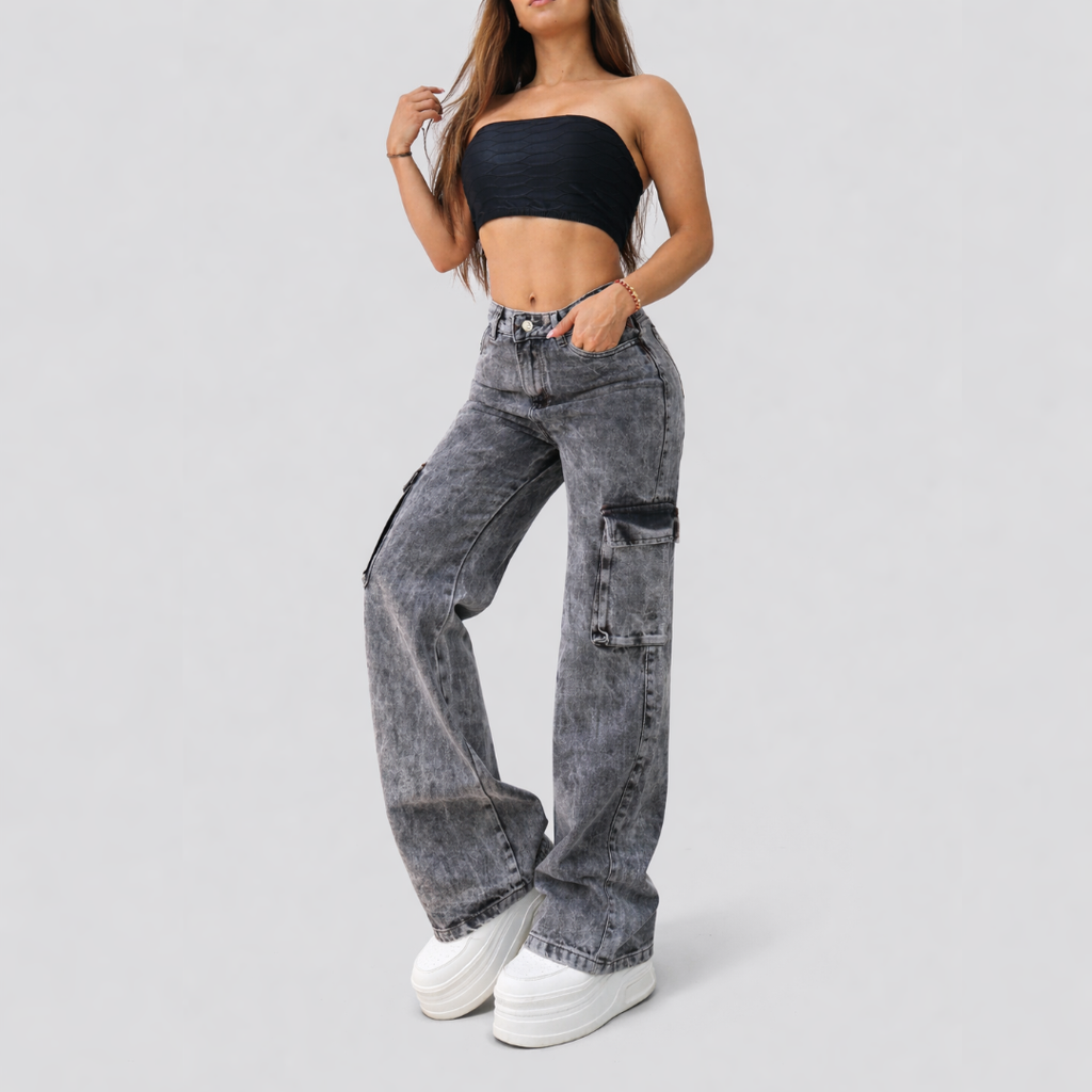 Wide-Leg Cargo Jeans ⚠️ Launch Sale - Limited Time Only ⚠️