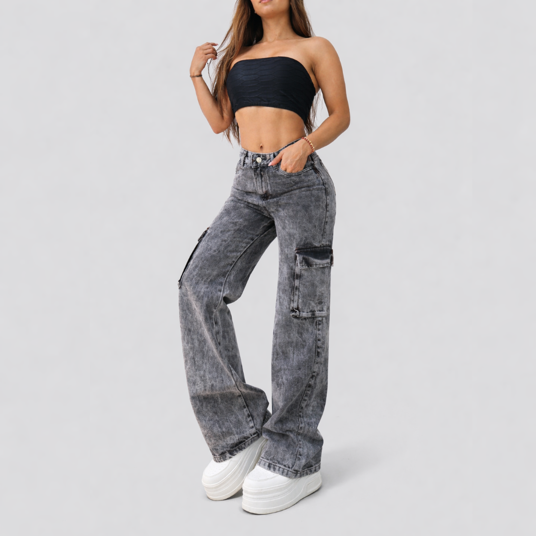 Wide-Leg Cargo Jeans ⚠️ Launch Sale - Limited Time Only ⚠️