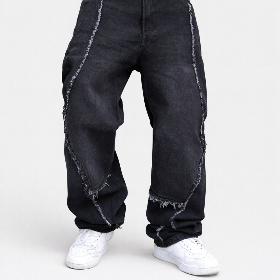 Unisex Jeans with Frayed Stitching ⚠️ Launch Sale - Limited Time Only ⚠️